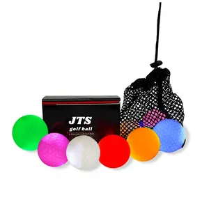 Balle de golf de nuit multicolore en option Boules lumineuses