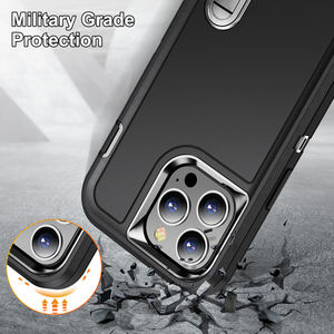 Heavy Armor a prueba de golpes Defend Case para <span class=keywords><strong>iPhone</strong></span> 13 14 Pro Max 11 12 Pro Max 6 6S 7 8 Plus <span class=keywords><strong>SE</strong></span> <span class=keywords><strong>2022</strong></span> X Xs XR Metal Bracket Back Cover - Product Image 2