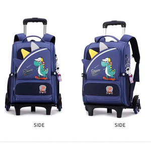 2023 New Children's Pull Rod Bag for Primary School Students Trolly School Bags Removable Back Pull Dual Use - Product Image 5