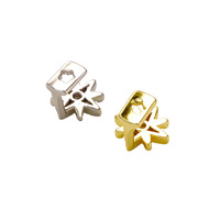 Grillz dentaire de créateur de niche, Pentagramme diamanté étincelant, Décoration dentaire Or Argent, Style Hip Hop, Appareil dentaire personnalisé, OEM ODM