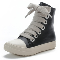 Chaussures décontractées, baskets de luxe, lacets, baskets pour femmes, fermeture éclair, hip hop, lacets larges, ballerines noires, bottines