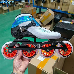 SeeMore Patins à <span class=keywords><strong>Roues</strong></span> Alignées Professionnels Adulte Homme <span class=keywords><strong>Femme</strong></span> Set Complet Fibre de Carbone Vitesse Patinage de Vitesse - Product Image 2