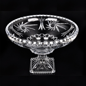 Soporte decorativo para fruta, cuencos de <span class=keywords><strong>cristal</strong></span> con tapa, borde dorado - Product Image 5