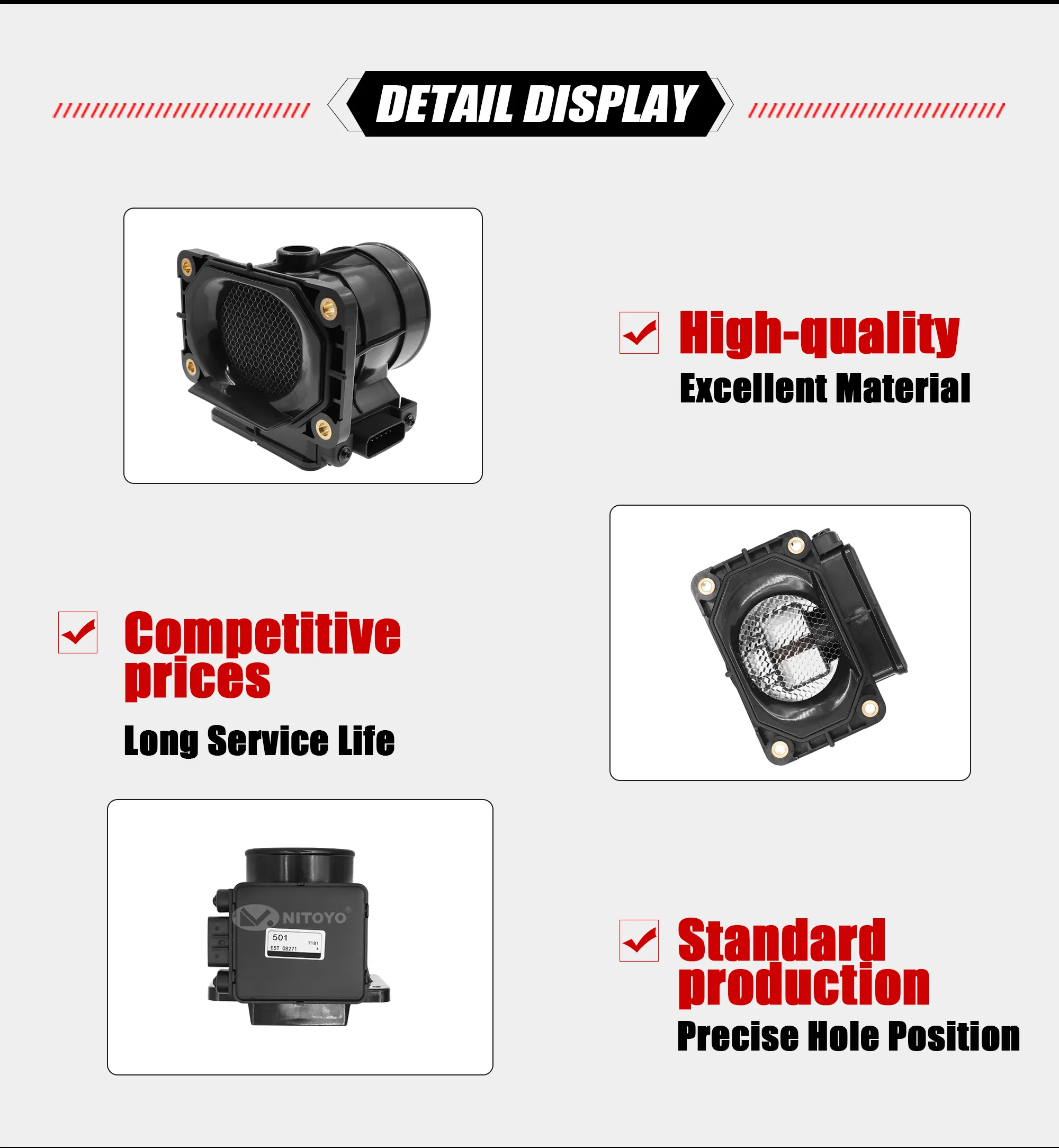 NITOYO High Quality Compressed Digital Air Flow Senor MD336501 Used For Dodge Stratus Air Flow Senor