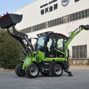 Hot Selling New Diesel <b>Backhoe</b> <b>Loader</b> Mini 4x4 Wheel <b>Tractor</b> Excavator Digger 1 Ton Rated Load KYB Earth Moving Machine - Product Image 1
