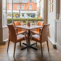 Freizeit-Möbelset aus Massivholz: Moderne, Langlebige Restaurant-Sitzgruppe mit Sofa, Catering-Tisch und Stühlen