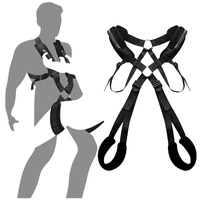 Ensemble de bondage SM pour livraison confidentielle avec attaches et fouet, sangles de jambe fendues pour femmes et couples