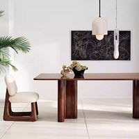 Fauteuil de salle à manger moderne nordique en bouclette Teddy, fauteuil d'appoint rembourré avec structure en bois massif pour la maison, l'hôtel, vente en gros