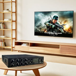 Amplificateur de puissance AMP-60 et AMP-10060W 100W 2 zones 4-16 Ω 70V <span class=keywords><strong>100V</strong></span> de haute qualité avec Bluetooth FM USB - Product Image 3