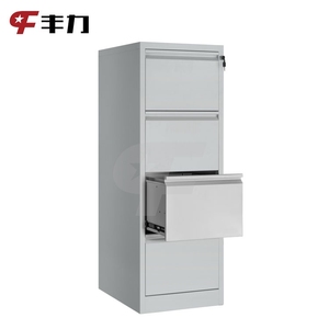Armoire de classement horizontale moderne à quatre tiroirs en métal inoxydable avec serrures pour la maison, l'école ou l'hôtel - Product Image 2