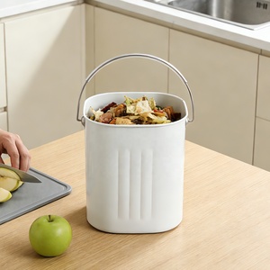 Odorless 1.7 Gallon Stainless Steel Outdoor Dust <b>Bin</b> <b>with</b> Charcoal Filter and <b>Lids</b> - Product Image 5