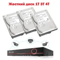Techage Disco Rigido Interno 4TB 1TB 2TB 3TB 6TB 3.5" 64M Cache SATA III 6Gb/s HDD per CCTV NVR