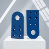 Service de fraisage CNC de haute précision, support en aluminium 6061 anodisé bleu, plaque de montage usinée avec précision, OEM