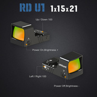 Offre Spéciale Ohhunt Optics 1000Gs – Viseur Réflexe Antichoc à 10 Niveaux de Luminosité, Mini Viseur Point Rouge avec Fonction Shake Awake