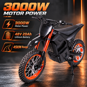 Moto électrique sportive à double suspension avec moteur central sans balais 3000W 48V pour adultes, haute vitesse, type M5, entrepôt US - Product Image 1