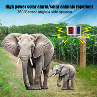 Épouvantail solaire multifonction pour ferme et jardin, fonction d'enregistrement de 20 secondes, batterie longue durée 3,7 V 4000 mAh