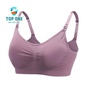 TopOne bouton d'ouverture avant sans jantes en acier respirant femmes sommeil soutien-gorge allaitement sans couture soutien-gorge d'allaitement - Product Image 4