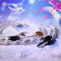 Câble audio coaxial HAKUGEI Fox en argent pur avec blindage combiné 3.5 2.5 4.4 Mmcx 0.78 QDC pour microphone/haut-parleur
