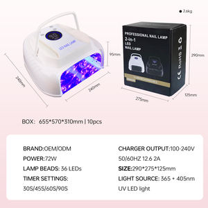 Nouvelle lampe à ongles UV LED 2 en 1 2024, sécheuse à ongles plus rapide, lumière pour vernis gel pour les mains ou les <span class=keywords><strong>pieds</strong></span> avec <span class=keywords><strong>4</strong></span> minuteries pour les ongles, lampe à gel pour ongles - Product Image 6