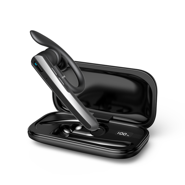 High Quality Single Ear Wireless Earphones Headset With Digital Display Battery Indicator Sports Mic Handsfree Features