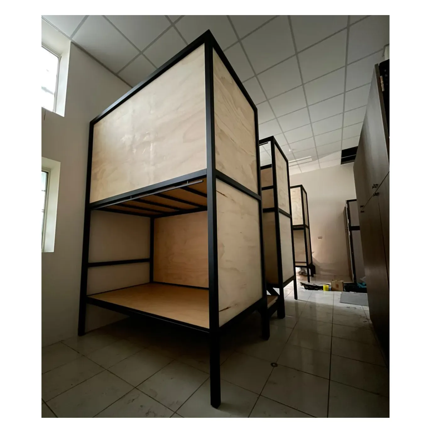 Garanzia di qualità Anti invecchiamento bambini camera da letto doghe in legno tipo metallo telaio legno soppalco in metallo letto