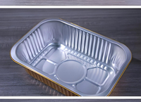 Boîte rectangulaire en aluminium doré résistante à la chaleur pour le camping et le barbecue
