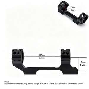 ขายึดกล้องเล็งแบบ Dovetail อลูมิเนียม BANGBANG ขนาด 11 มม. พร้อมความสูงตรงกลาง 1.4 นิ้ว สำหรับปรับระดับแนวนอน ใช้ได้กับท่อขนาด 30 มม./1 นิ้ว สำหรับใช้งานกลางแจ้ง - Product Image 3