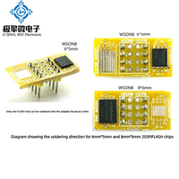 JQW QFN8/DFN8/WSON8/MLF8 Ke DIP8 Papan Adaptor Universal 8-Pin 0.5/0.65Mm Pitch untuk Programmer EEPROM Flash Harga Asli