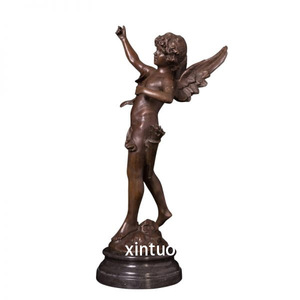 Statue de Cupidon en bronze classique-Sculpture élégante du dieu romain de l'<span class=keywords><strong>amour</strong></span>-Cadeau de <span class=keywords><strong>d</strong></span>écoration intérieure - Product Image 2
