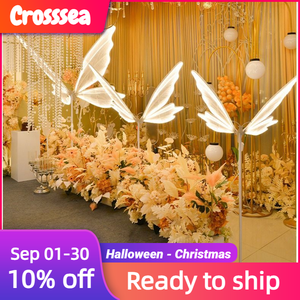 Accessoires de décoration de salle de mariage, papillons en plastique illuminés, lumières de plafond pour allée, avec lumière jaune pour la zone de réception de mariage - Product Image 2
