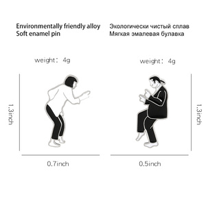 Spille in smalto <span class=keywords><strong>Pulp</strong></span> <span class=keywords><strong>Fiction</strong></span> da discoteca improvvisate spille da ballo Swing distintivi per spille da film di moda per gli amici - Product Image 6