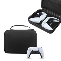 Étui rigide en EVA imperméable et antichoc pour manettes PS5/XBOX/SWITCH/PS4 Noir & Gris Rangement de voyage portable Option de logo personnalisé