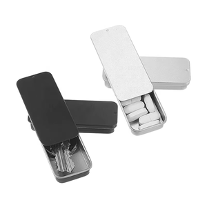 Caja de Metal Rectangular Negra, Contenedor de Hojalata, Cajón Cuadrado Deslizante, Caja Industrial de Aluminio para Té, Alimentos, Dulces, Serigrafía para Empaque - Product Image 6