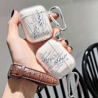 Étui pour écouteurs en silicone avec boucle d'escalade en montagne, paillettes roses, fleurs d'amour, pour iPhone Airpods Pro 1 2 3 4