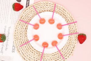 Caramelos Esféricos de Jugo de Frutas Lácticas con <span class=keywords><strong>Semillas</strong></span> de Chía, Sabor Fresa, Venta al Por Mayor de Fábrica OEM/ODM, Personalizados - Product Image 3