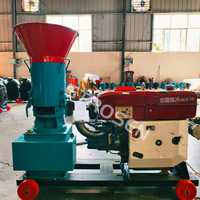 Granulateur d'aliments pour animaux STROSEN professionnel à moteur diesel 400-600 kg/h, à rouleaux rotatifs, personnalisable, usine OEM