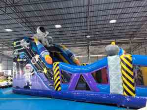 Новый астронавт гигантский ПВХ товары для вечеринки на открытом воздухе коммерческий надувной парк развлечений прыгающий замок комбо двойной слайд - Product Image 3