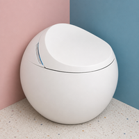 Inodoro Inteligente con Forma de Huevo, Tanque Integrado, Sin Límite de Presión de Agua, Control por Voz, Descarga Automática, Descarga en Caso de Corte de Energía, para Apartamento