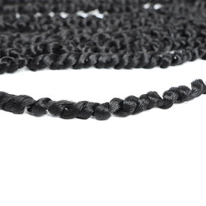 Tresses de cheveux en crochet passion de 18 pouces pour femmes, 20 brins de tressage synthétique en fibre <span class=keywords><strong>haute</strong></span> <span class=keywords><strong>température</strong></span>, tresses nubiennes rebondissantes torsadées - Product Image 4