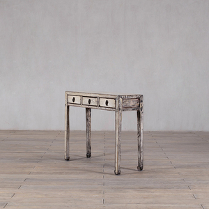 <span class=keywords><strong>Bureau</strong></span> en bois laqué <span class=keywords><strong>blanc</strong></span> chinois traditionnel à 3 tiroirs, table <span class=keywords><strong>console</strong></span> multifonctionnelle pour la maison - Product Image 3