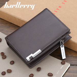 Baellerry <b>Men's</b> Short <b>Wallet</b> Pu Leather Multi Card Slot Zipper Fashion <b>Wallet</b> Everyday Use - Product Image 1