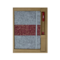 Carnet d'école en cuir personnalisé à prix avantageux, couverture rigide, écologique, en liège et feutre, journal, agenda, ensemble cadeau