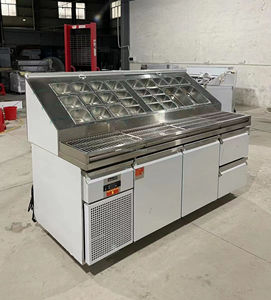 Nhà bếp tủ lạnh thiết bị 3 cửa thép không gỉ bánh mì Prep bảng tủ lạnh bánh pizza truy cập máy làm lạnh Tủ đông - Product Image 4