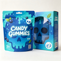 Op maat gemaakte bedrukte Mylar zakken, staande pouch verpakkingen met zip lock voor snacks, snoep, koekjes en voedselverpakkingen