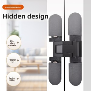Dobradiças Invisíveis para Portas Internas, Ocultas, Ajustáveis em Três Dimensões, <span class=keywords><strong>Mini</strong></span>, em Liga de Zinco, Reforçadas, Dobráveis - Product Image 3