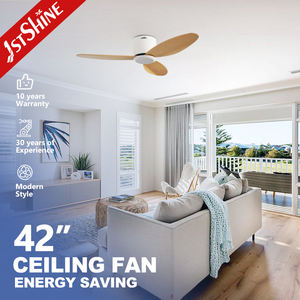 1stshine Ventilador <span class=keywords><strong>de</strong></span> techo Hogar Montado al ras OEM <span class=keywords><strong>Madera</strong></span> doblada 42 pulgadas Ahorro <span class=keywords><strong>de</strong></span> espacio Ventilador <span class=keywords><strong>de</strong></span> techo con control remoto - Product Image 1