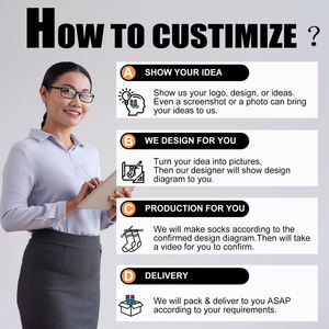 ถุงเท้าผู้ชายแบบถักลายปักแฟชั่นดีไซน์ใหม่  ขนาดใหญ่  โลโก้สั่งทำได้  ผ้าฝ้าย - Product Image 6