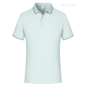 Polo Negro de Secado Rápido, Color Sólido, Poliéster, para Uso Diario en Verano - Product Image 3