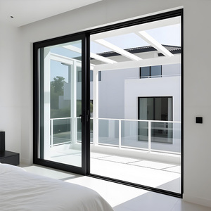 Portes coulissantes en aluminium et verre pour résidentiel, portes à <span class=keywords><strong>double</strong></span> <span class=keywords><strong>vitrage</strong></span>, portes coulissantes de patio pour balcon et cuisine - Product Image 1