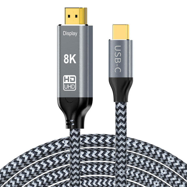 Type-C to HD 8K60Hz Video Converter, Active USB-C Adapter with OFC Core for 8K Gaming Monitor, Projector,Computer, Windows